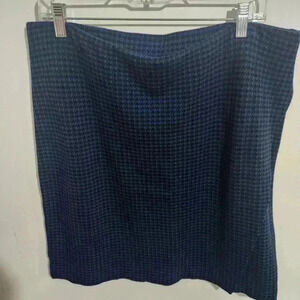 J Jill blue and black pull on skirt, size large